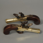 Rare pair of boxlock blunderbuss pistols
