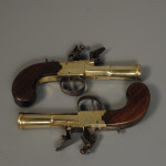 Rare pair of boxlock blunderbuss pistols