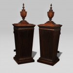 A pair of 18th century mahogany dining room pedestals