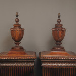 A pair of 18th century mahogany dining room pedestals