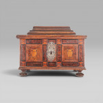 A late 17th century continental burr wood casket