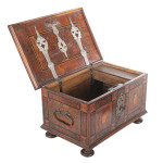 A late 17th century continental burr wood casket