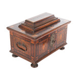 A late 17th century continental burr wood casket