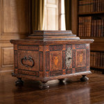 A late 17th century continental burr wood casket