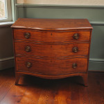 Hepplewhite mahogany serpentine chest of drawers