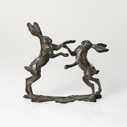 LAURA PENTREATH (b. 1966)   Boxing Hares