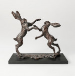 LAURA PENTREATH (b. 1966)   Boxing Hares