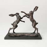 LAURA PENTREATH (b. 1966)   Boxing Hares