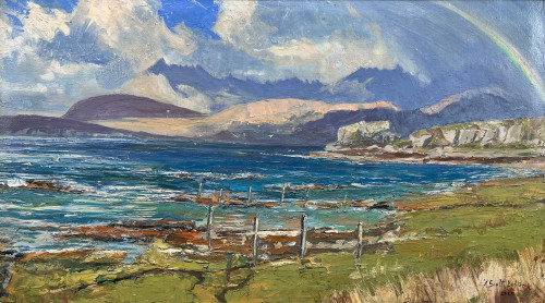 TIM SCOTT BOLTON Cuillins from Tokavaig (Rainbow)