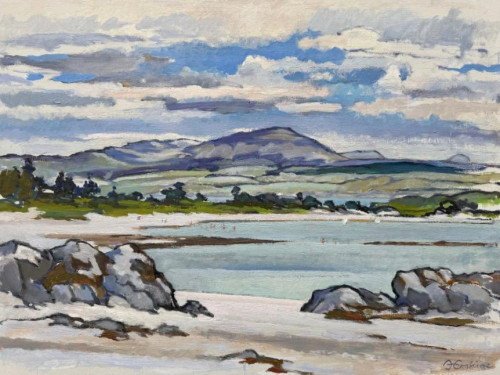 ALISTAIR ERSKINE (b. 1959) Arran from Carradale