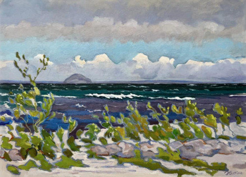ALISTAIR ERSKINE (b. 1959).  Ailsa Craig from Campbeltown