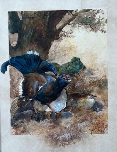 WILLIAM E POWELL (1878-1955) Black Game.