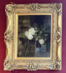 LOUISE ELLEN PERMAN (Scottish; 1854 - 1921). Still Life of Roses on Ledge