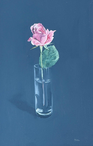 JAMES MORRISON ARSA RSW Pink Roses in a Glass