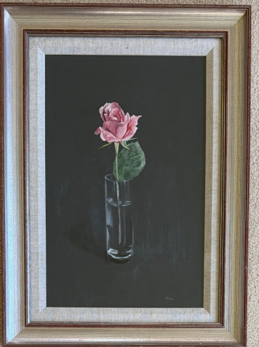 JAMES MORRISON ARSA RSW Pink Roses in a Glass
