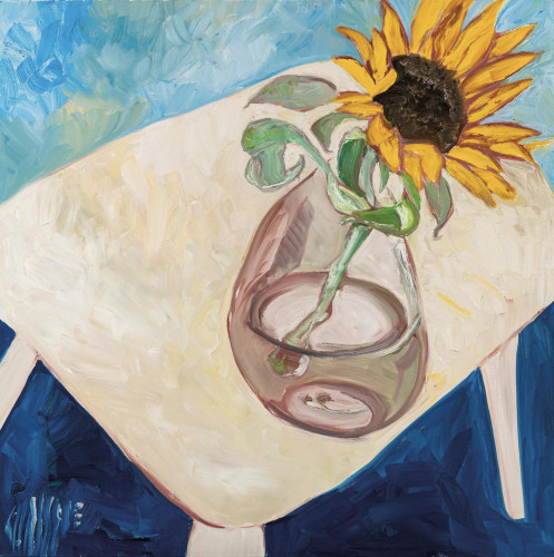 CHRISSIE HYNDE Sunflower on Table