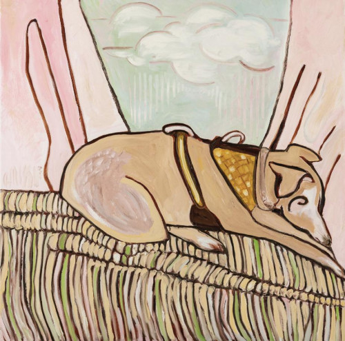 CHRISSIE HYNDE Dog Sleeping Under Cloud