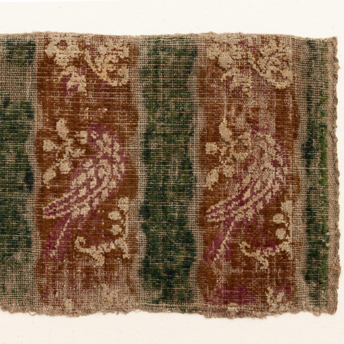 A rare 17th century furnishing velvet panel, Netherlands, circa 1680-1700