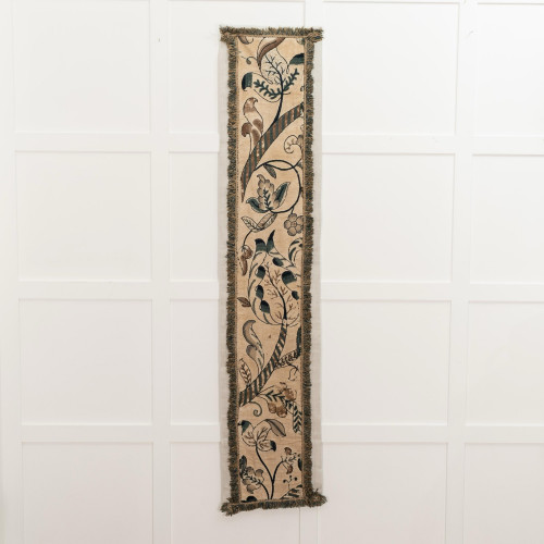 A panel of crewel embroidery, English, circa 1660-1700