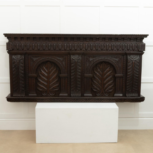 A Charles I joined oak 'overmantel', Gloucestershire, circa 1640