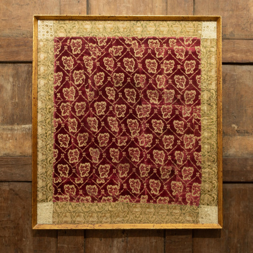 A large joined panel of 18th century ciselé silk velvet, French or possibly Italian, circa 1750