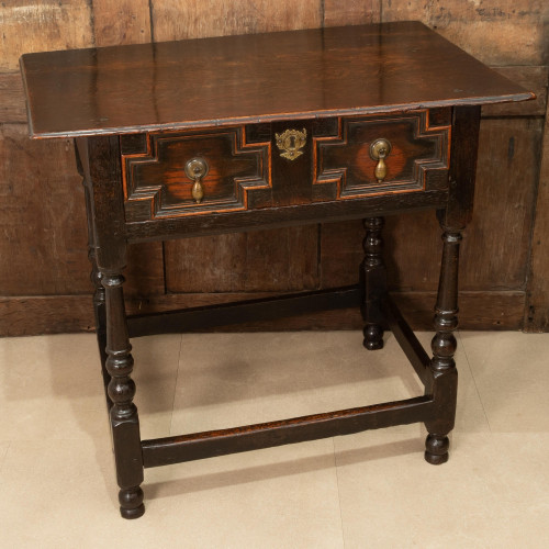 A small William & Mary oak side table, circa 1690