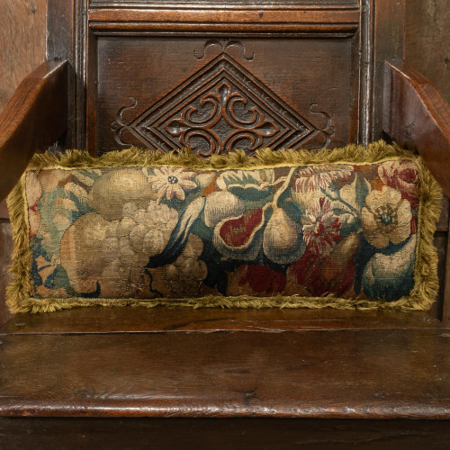 A cushion of 17th century tapestry