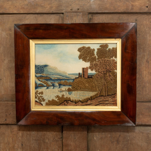 A George III woolwork picture, circa 1820