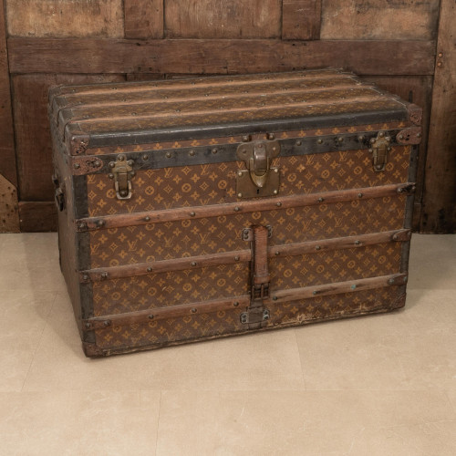A monogram canvas courrier low 80 trunk, Louis Vuitton, circa 1910