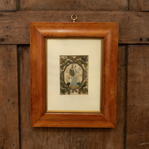 A 17th century embroidered panel, English, circa 1650-80