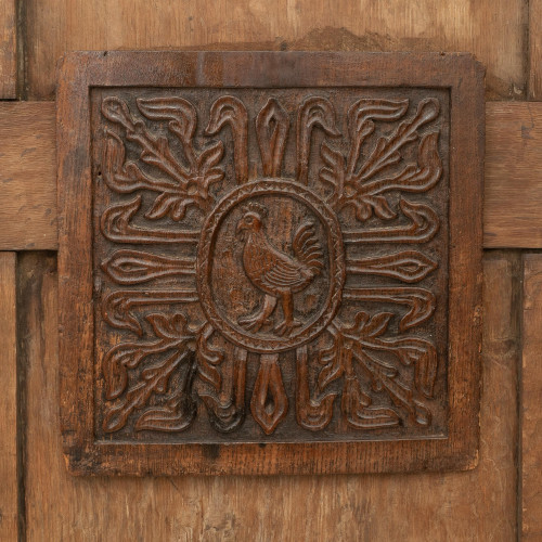 An unusual Charles II carved oak panel, Yorkshire/East Lancashire, circa 1670