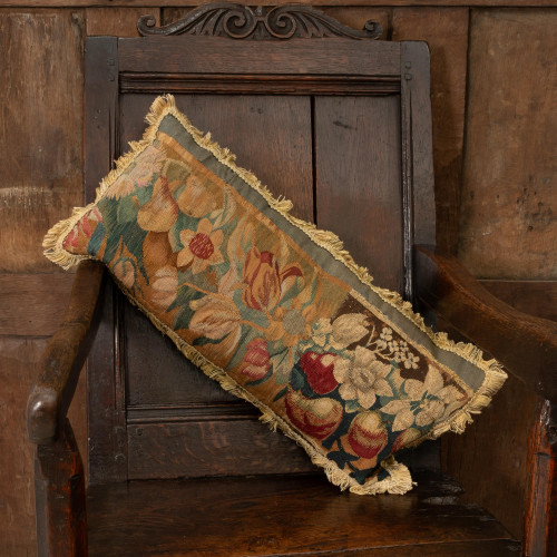 A cushion of 17th century tapestry