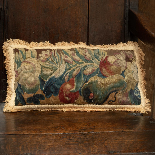 A cushion of 17th century tapestry