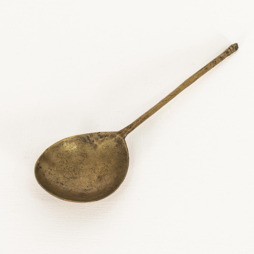 A latten cone-knop spoon, English, circa 1400