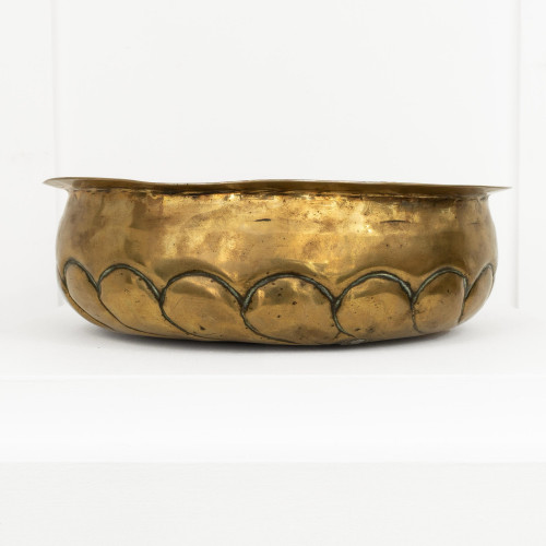 A mid-16th century brass alms bowl, Nuremberg, circa 1500-50