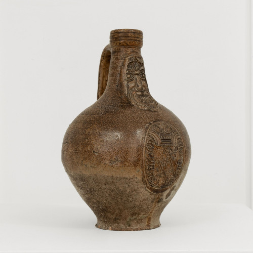 A 17th century stoneware bellamine jug, Rhenish, circa 1660