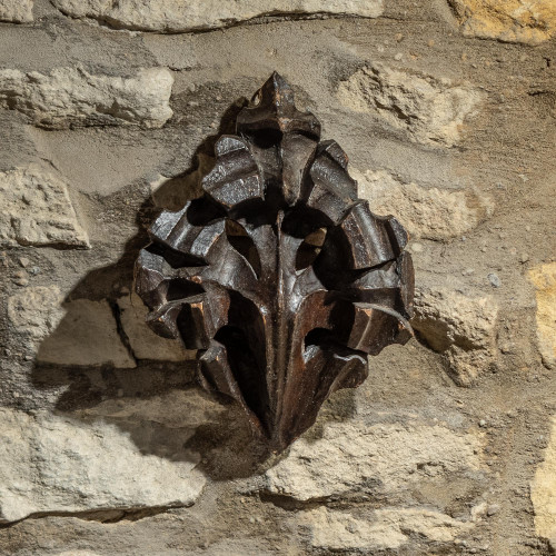 A Tudor pine 'boss', English, circa 1500