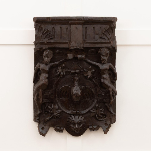 A 16th century carved oak panel, circa 1580