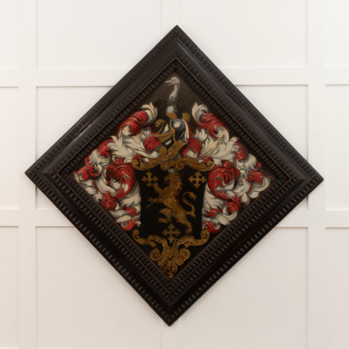 A decorative 18th century hatchment, English