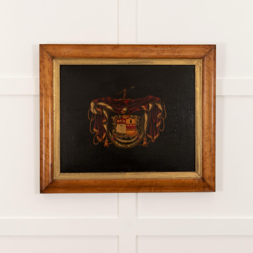 A George III marital armorial coaching panel, circa 1810