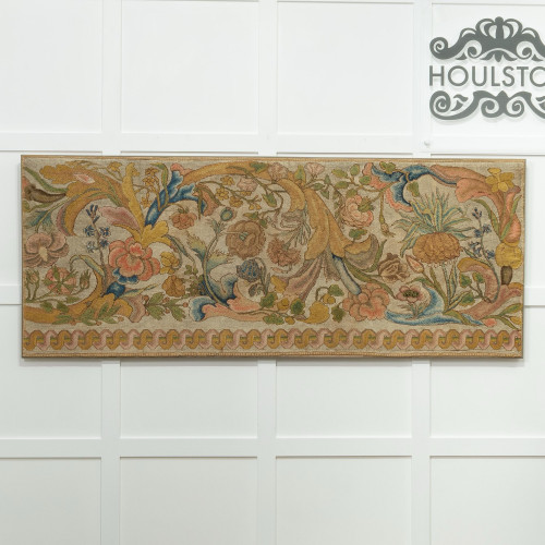 A 17th century panel of silk embroidery, Italian, circa 1680-1700
