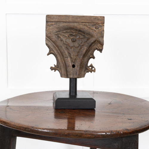 A 15th century oak tracery fragment, English, circa 1450-80