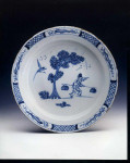 A mid-18th century, English, delftware, Birdman, dish