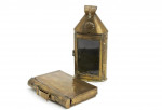 A rare, George III brass, pocket or lady's lantern, which folds into a book