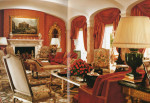 An opulent, cut-velvet, three seater sofa or settee or couch, by Italian architect & designer Toni Facella Sensi della Penna