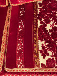 An opulent, cut-velvet, three seater sofa or settee or couch, by Italian architect & designer Toni Facella Sensi della Penna