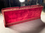 An opulent, cut-velvet, three seater sofa or settee or couch, by Italian architect & designer Toni Facella Sensi della Penna