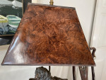 Italian Lamp table set 4 four bronze recumbent lion original tortoishell shade 14" high