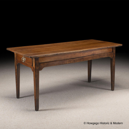 8 seater, cherry, farmhouse table 5ft long, 19th century with a set of 8 ash ladderback chairs