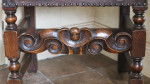 Chair Set of 4 Leather Oak English Jacobean Baroque Revival Antiquarian
